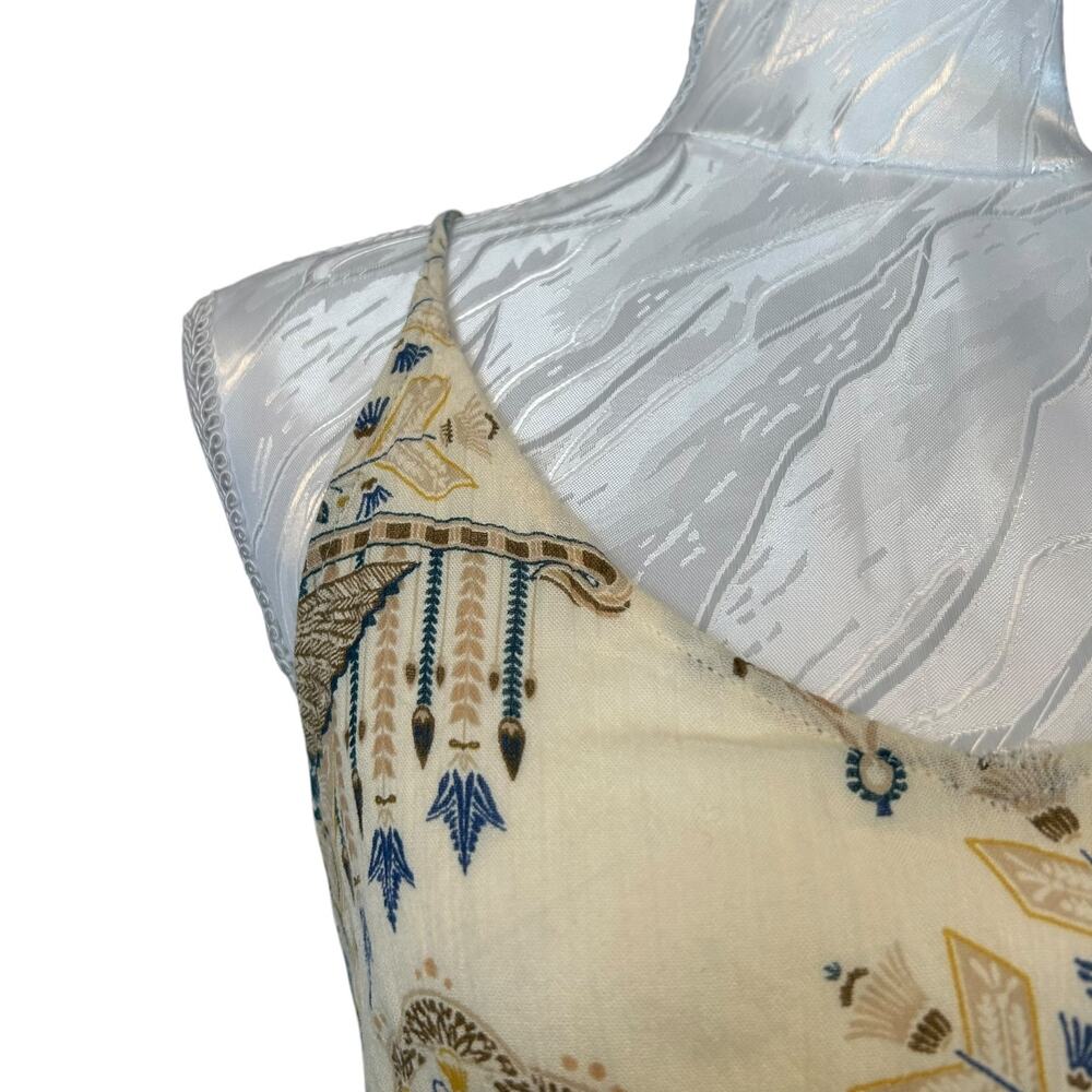 O’Neill Y2K Grecian Print Rayon Maxi Dress Double Slits XS - Picture 13 of 16